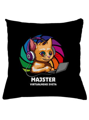 Majster virtuálneho sveta vankúš Black