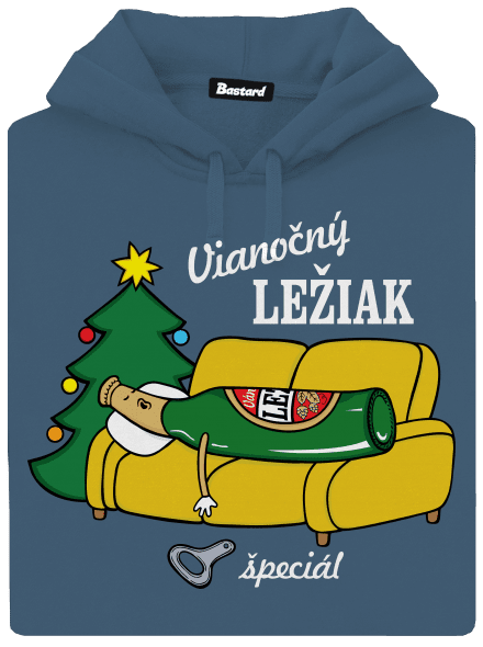 Vianočný ležiak dámska mikina klokanka Denim