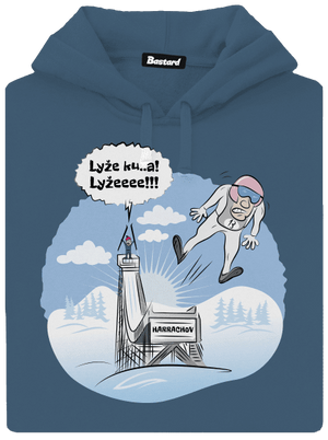 Lyže dámska mikina klokanka Denim