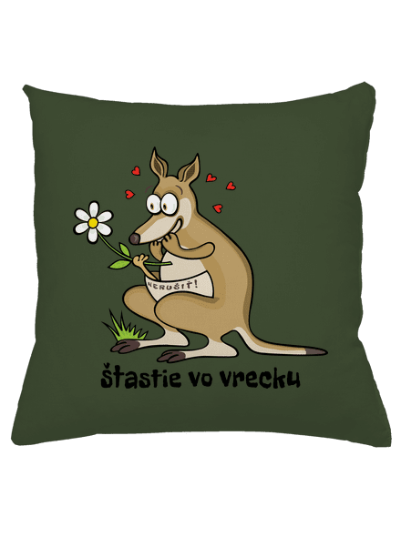 Šťastie vo vrecku vankúš Olive Green