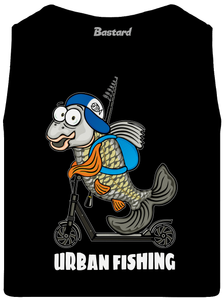 Urban fishing pánske tielko Black