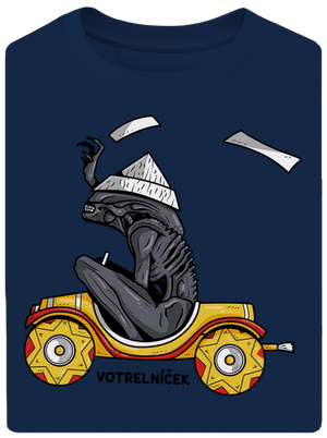 Votrelníček unisex tričko oversized Midnight Blue