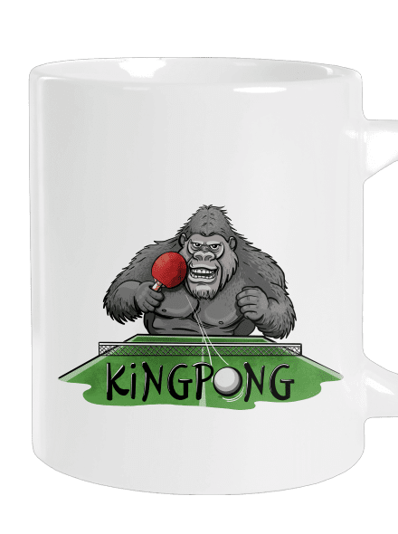 King pong veľký hrnček White