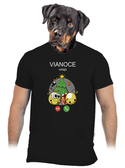Vianoce volajú pánske tričko Black