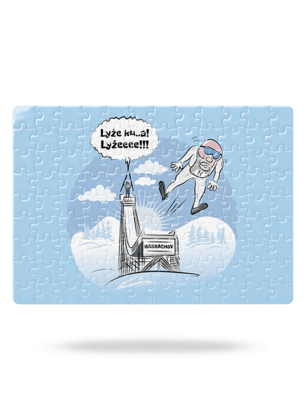 Lyže puzzle White