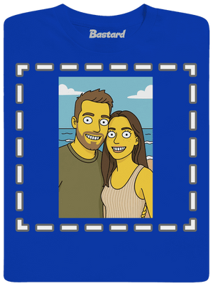 Simpsonovi z vlastnej fotky detské tričko Royal Blue
