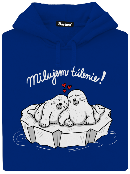 Milujem túlenie dámska mikina klokanka Royal Blue Mal