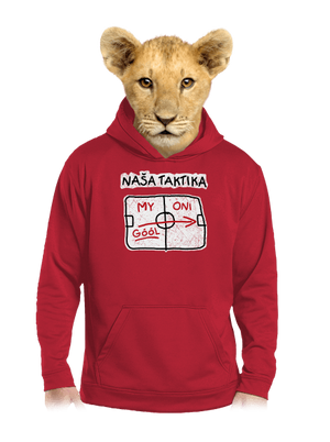 Naša taktika detská mikina klokanka Fire Red