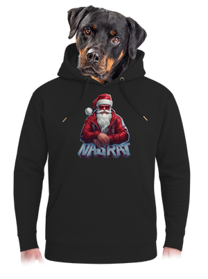 Sranta Klaus unisex mikina premium Dark Black