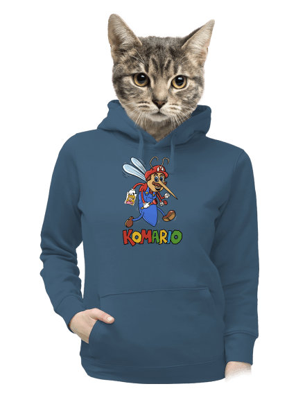 Komario dámska mikina klokanka Denim