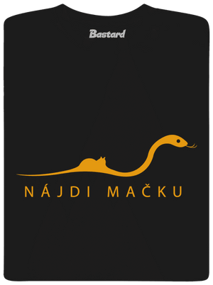 Nájdi mačku detské tričko Black