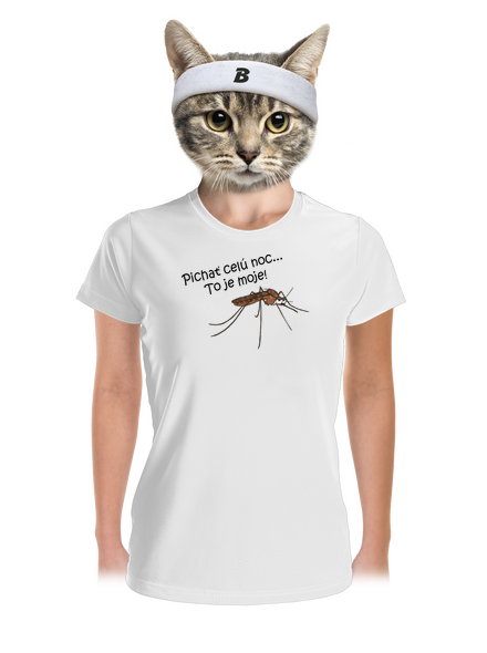 Komár s výdržou dámske športové tričko White