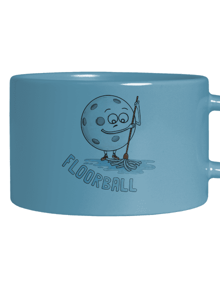 Floorball hrnček makronka Blue Macaron