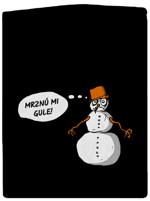 Mrznú mi gule pánska mikina na zips Black