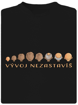 Vývoj nezastavíš pánske športové tričko Black