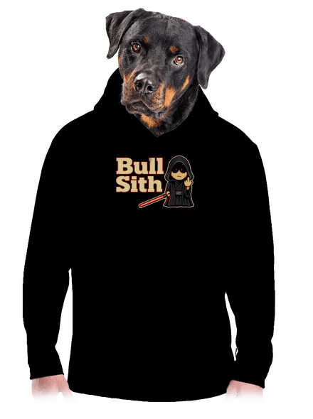 Bull sith pánska mikina klokanka Black