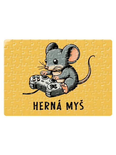 Herná myš puzzle White