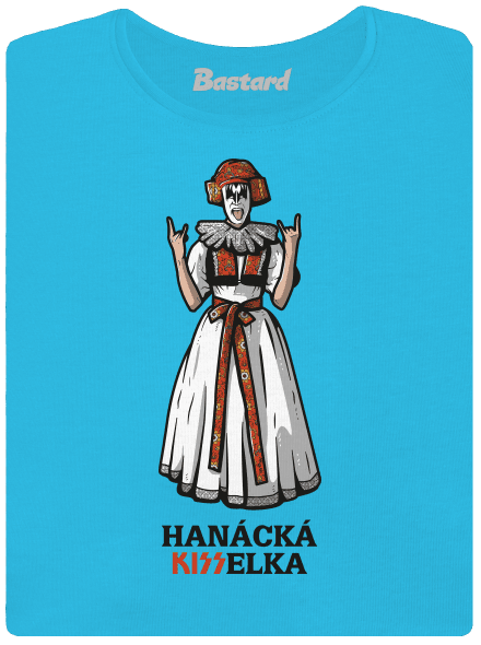 Hanácká Kisselka dámske tričko s lemom Blue Atol