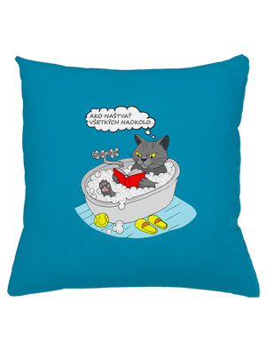 Ako všetkých naštvať vankúš Blue Turquoise