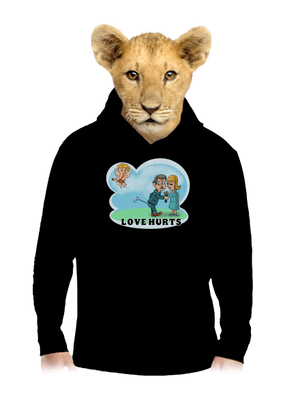 Love hurts detská mikina klokanka Black
