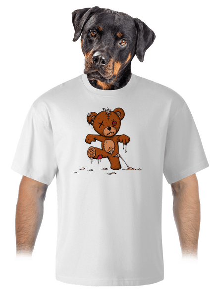 Zombie teddy unisex tričko oversized White