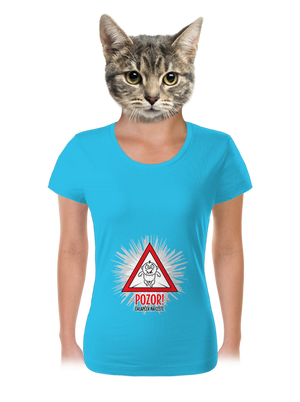 Chlapček na ceste dámske tričko Blue Atol