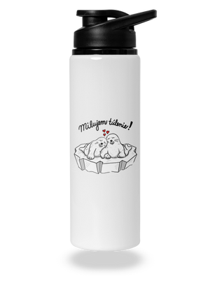 Milujem túlenie flaša na vodu White