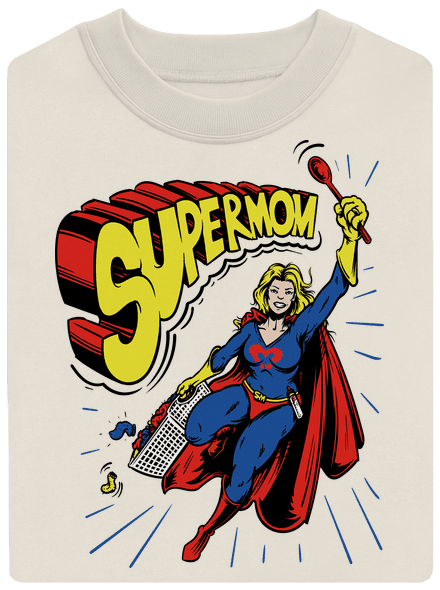 Supermom unisex mikina bez kapucne Off White
