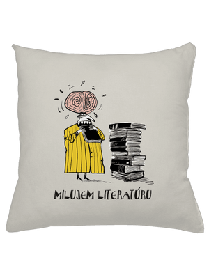 Milujem literatúru vankúš Stracciatella