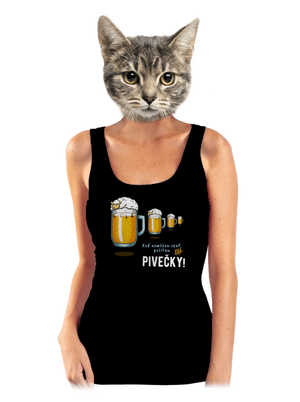 Pivečka dámske tielko klasické Black