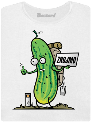 Autostop dámske tričko s lemom White