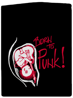 Born to punk pánska mikina na zips Black