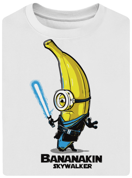 Bananakin Skywalker unisex tričko oversized White