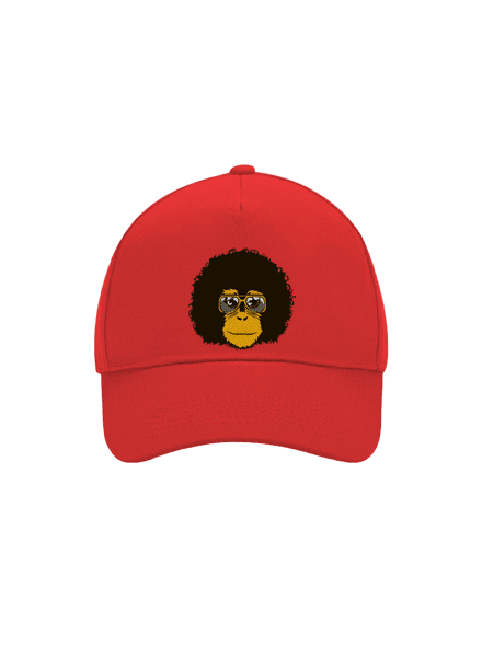 Retro opičiak šiltovka baseballka Classic Red