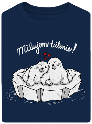 Milujem túlenie unisex tričko oversized Midnight Blue