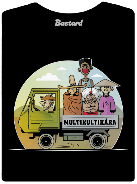 Multikultikára dámske tričko Black