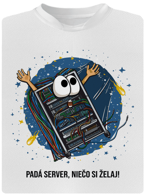 Padá server pánske športové tričko White