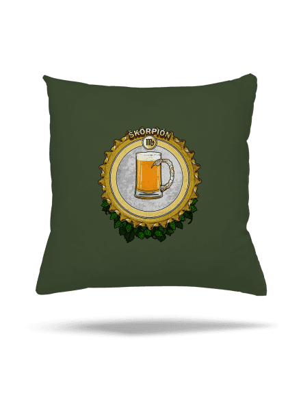 Pivný horoskop: Škorpión vankúš Olive Green