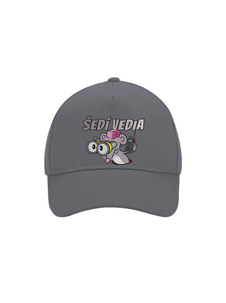 Šedí vedia - myš šiltovka baseballka Graphite grey