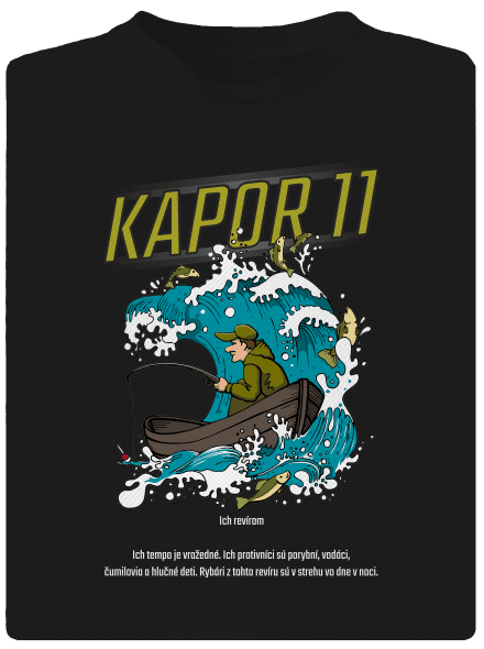 Kapor 11 pánske športové tričko Black