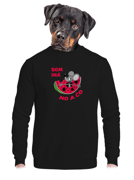 Som iná unisex mikina bez kapucne Black