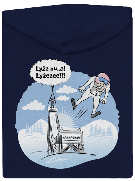 Lyže pánska mikina na zips Navy