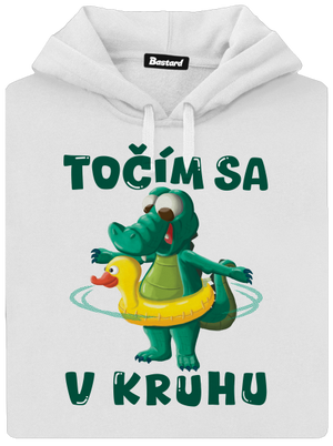 Točím sa v kruhu dámska mikina klokanka White