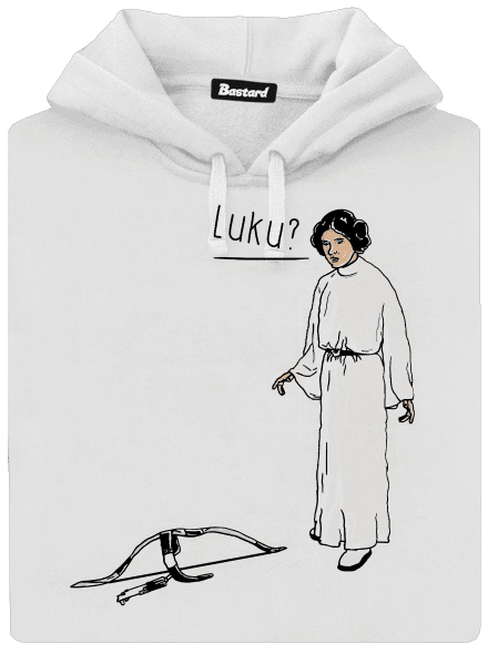 Luke a Leia dámska mikina klokanka White