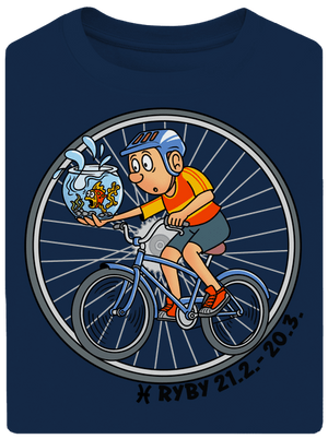 Cyklistický horoskop: Ryby unisex tričko oversized Midnight Blue