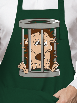 Jažeček v klietke zástera Bottle Green