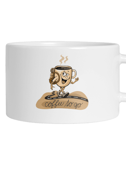 Coffee to go hrnček makronka White