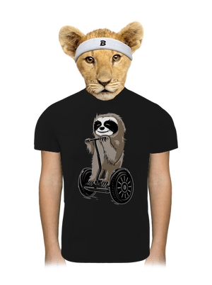 Leňoch detské športové tričko Black