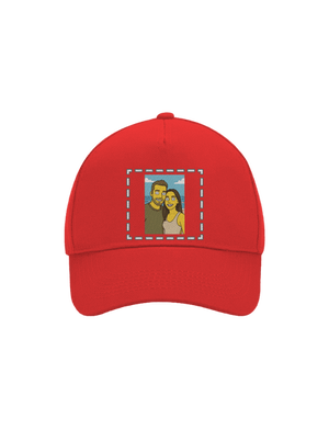 Simpsonovi z vlastnej fotky šiltovka baseballka Classic Red