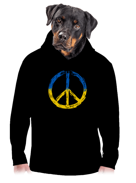 Ukrajina - Peace pánska mikina klokanka Black